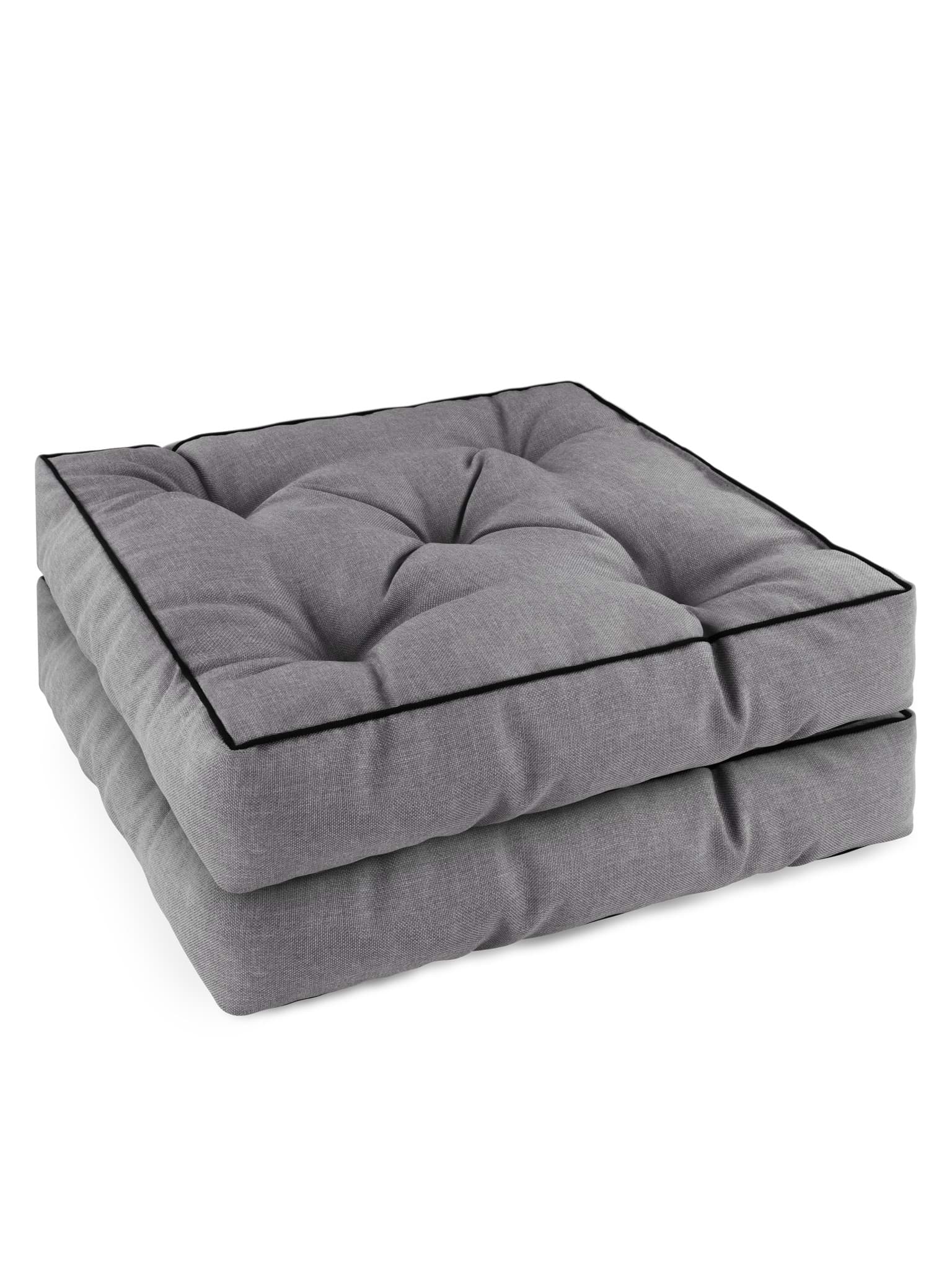 Bild von 2 Stuhlkissen 45x45 cm „Murcia“ Hellgrau