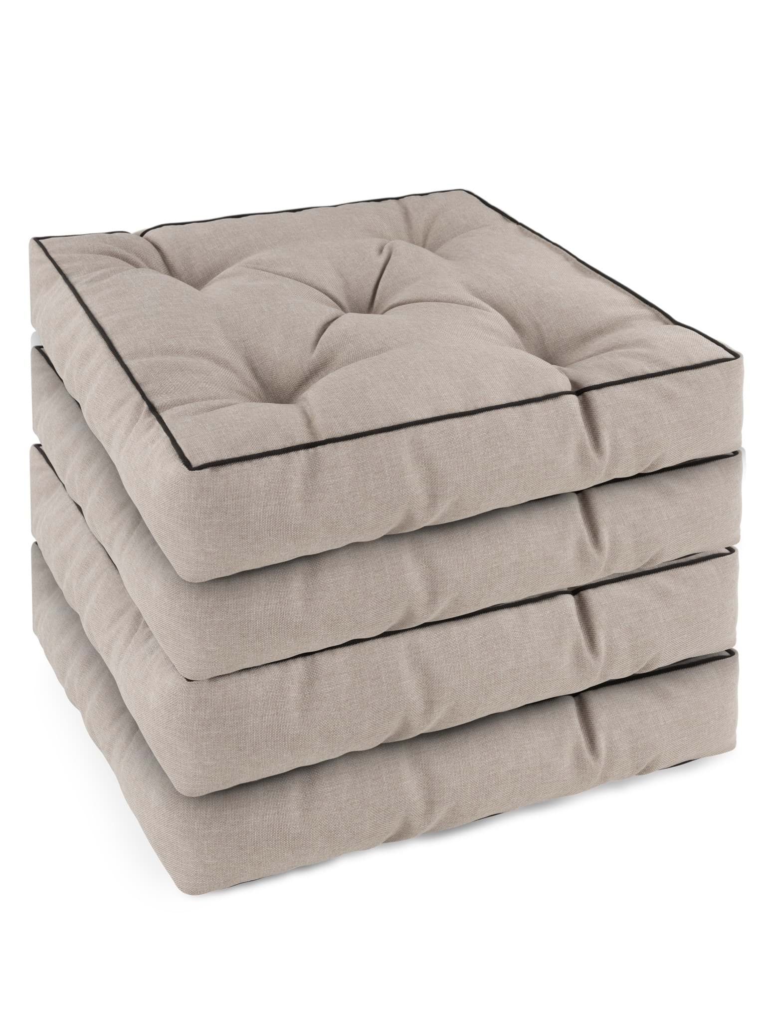 Bild von 4 Stuhlkissen 45x45 cm „Murcia“ Beige