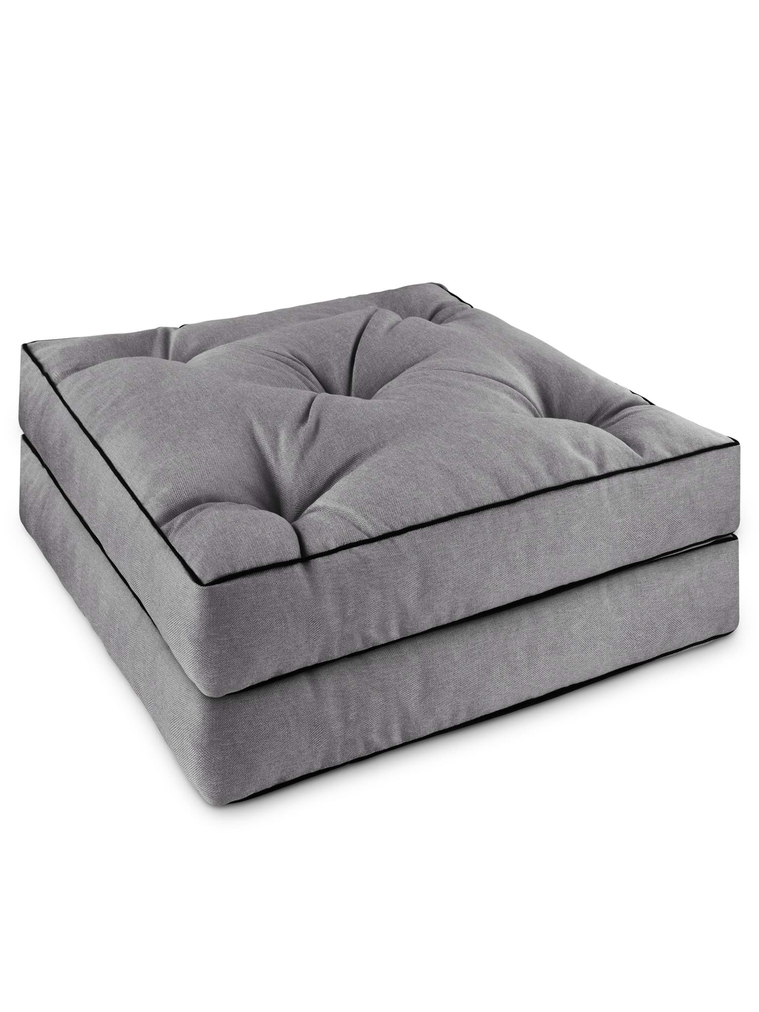 Bild von 2 Stuhlkissen 50x50 cm „Valletta“ Hellgrau