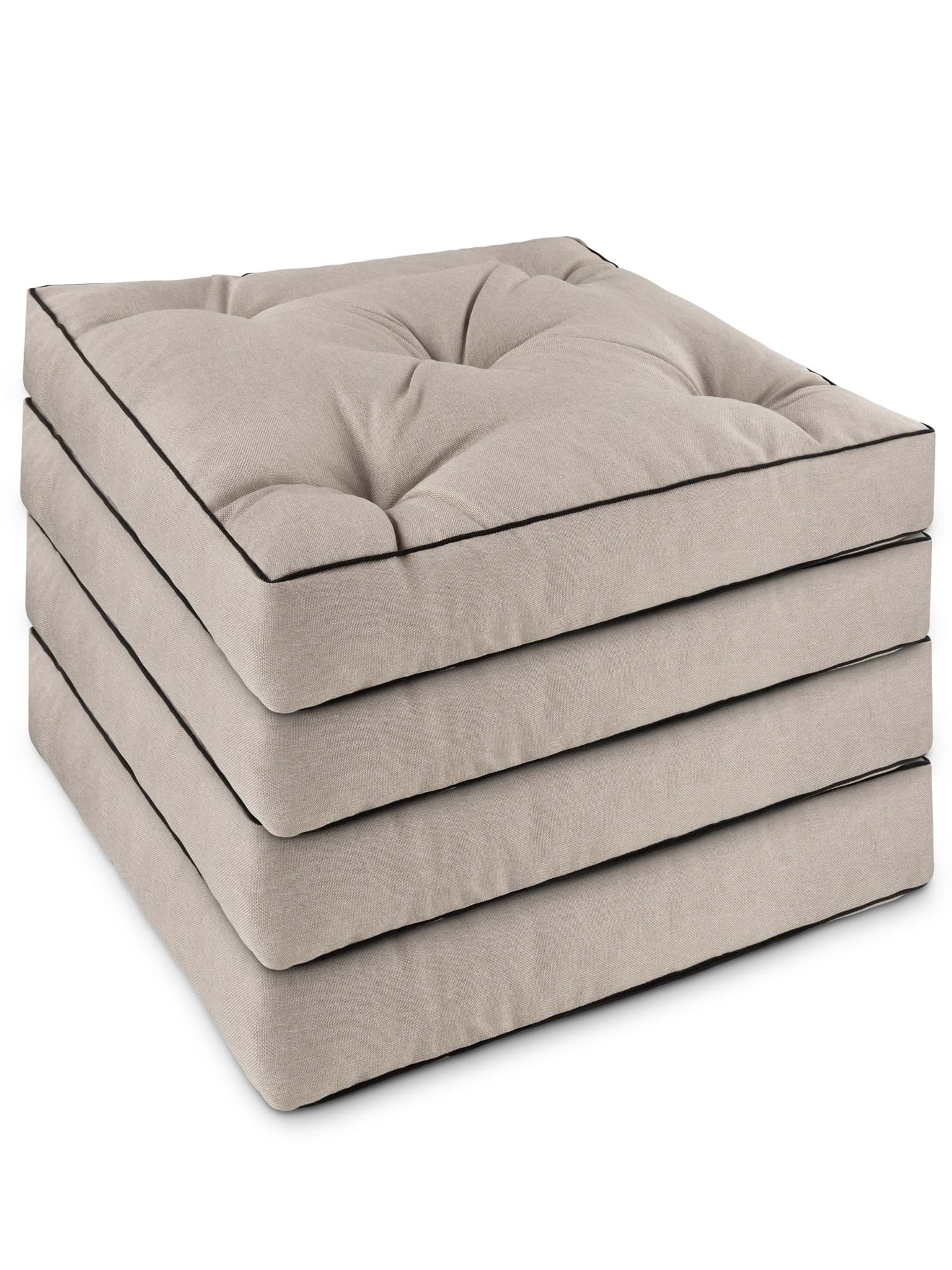 Bild von 4 Stuhlkissen 50x50 cm „Valletta“ Beige