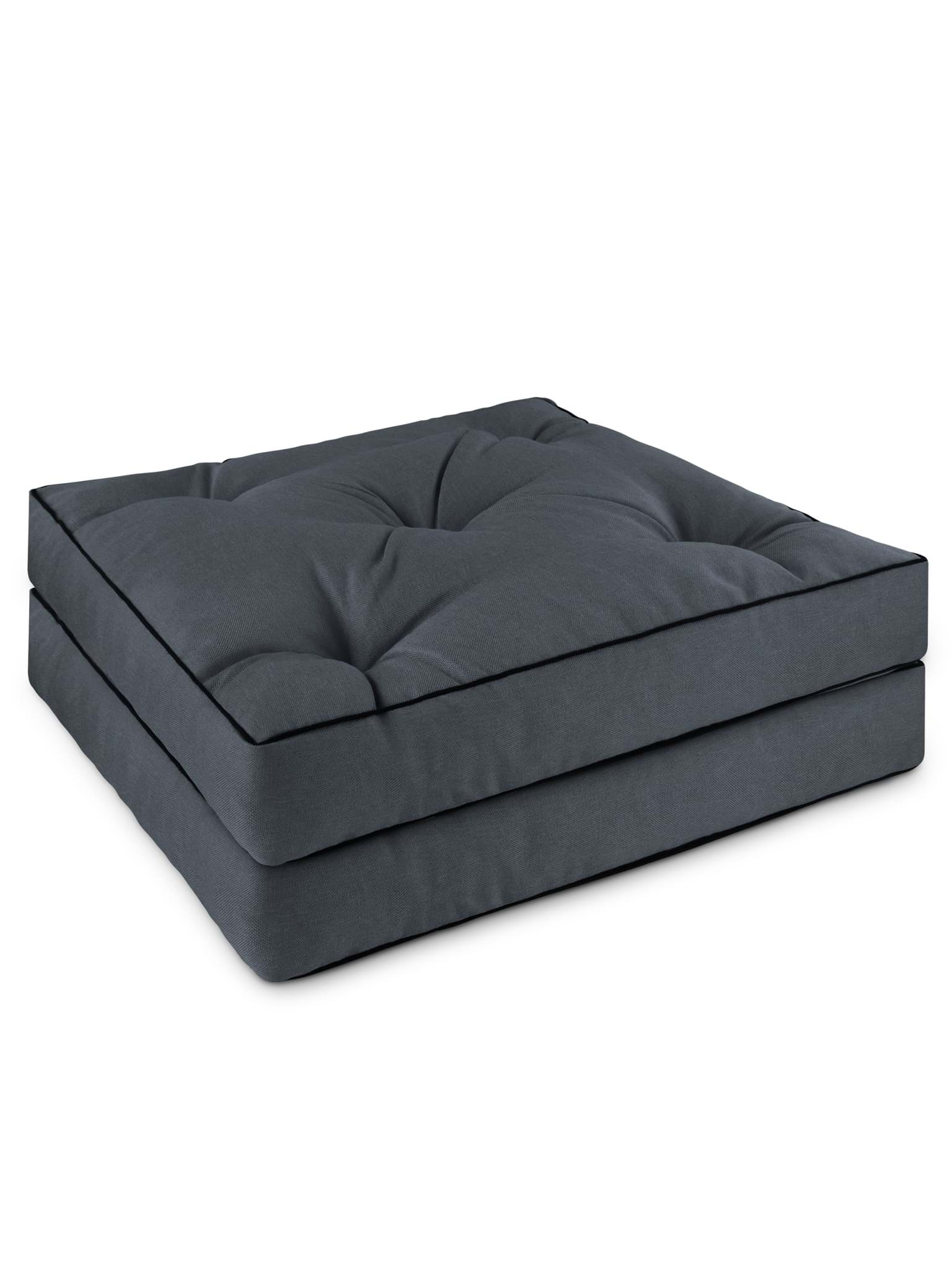 Bild von 2 Stuhlkissen 58x58 cm „Cartagena“ Dunkelgrau