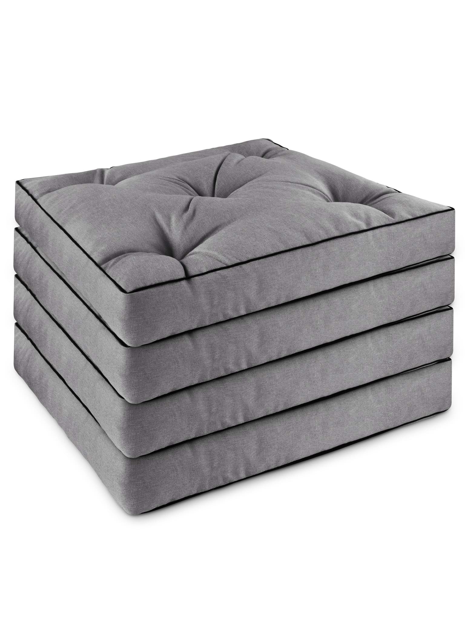 Bild von 4 Stuhlkissen 58x58 cm „Cartagena“ Hellgrau