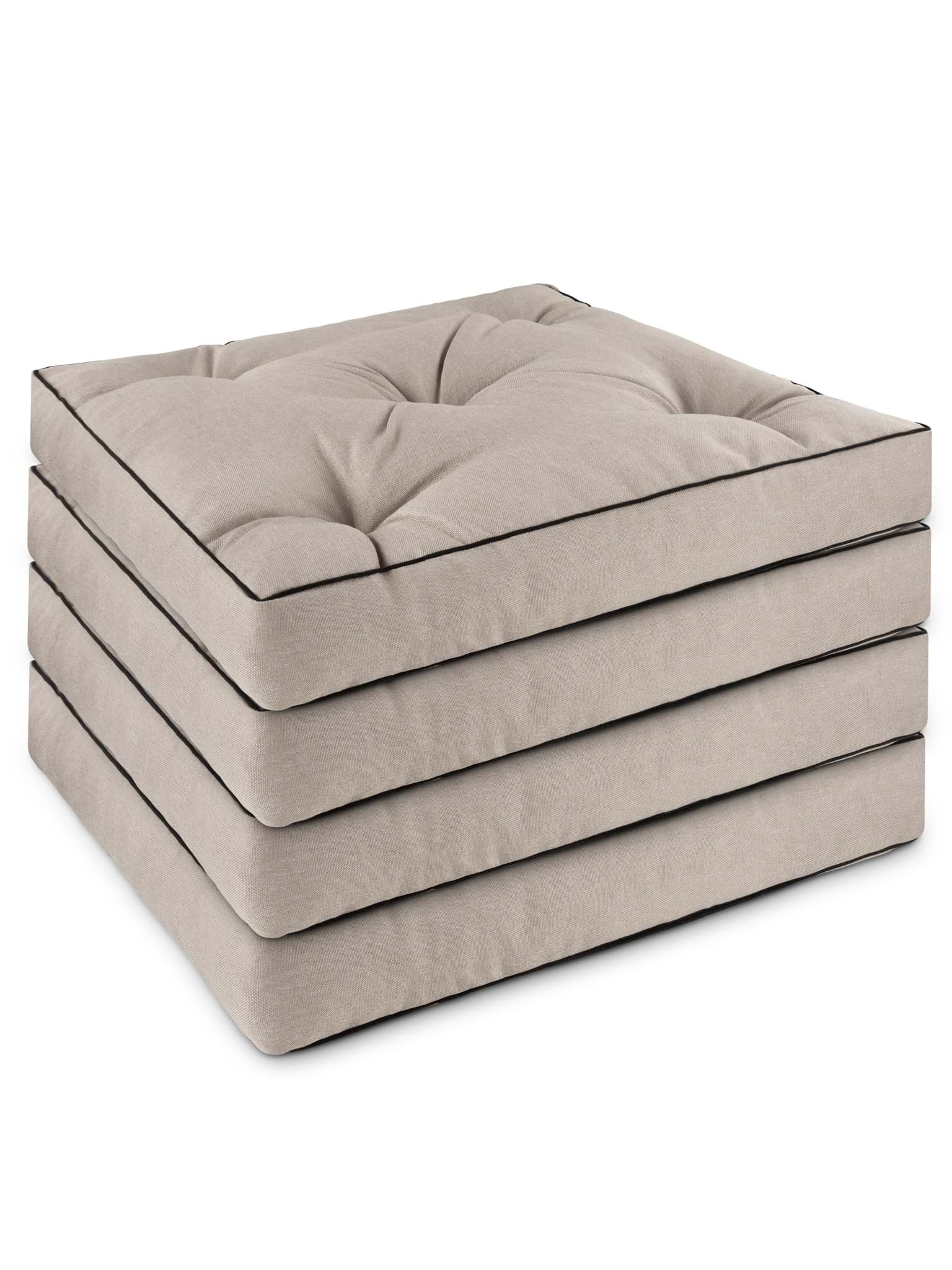 Bild von 4 Stuhlkissen 58x58 cm „Cartagena“ Beige