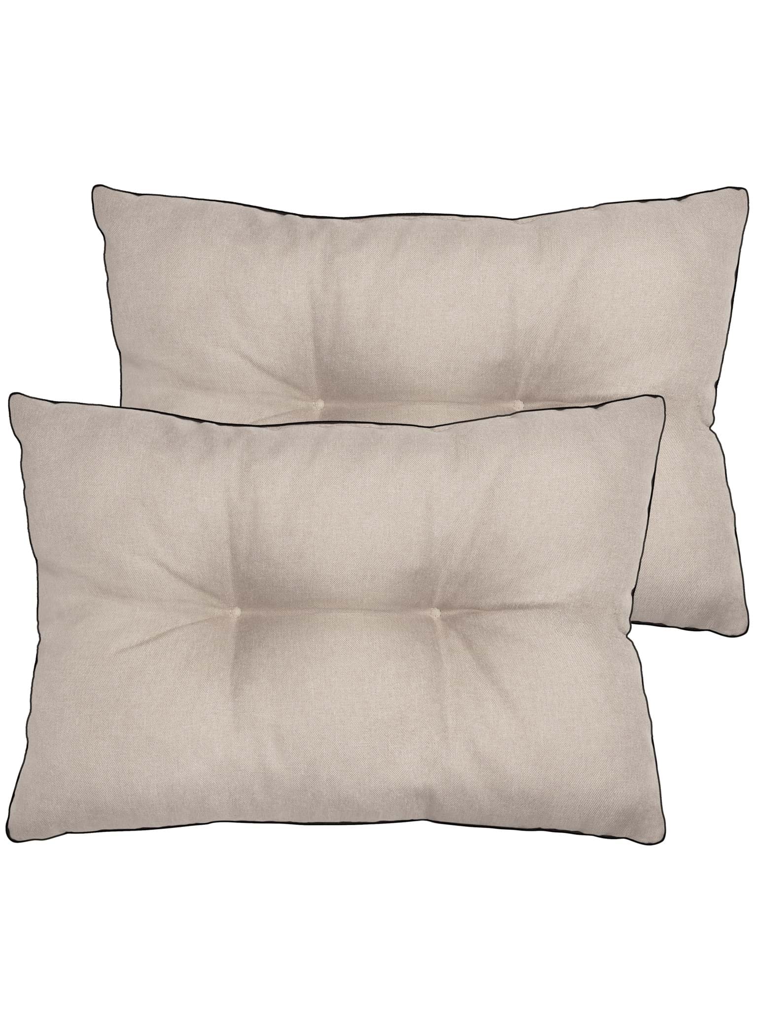 Bild von 2 Rückenkissen 58x40 cm „Cordoba“ Beige