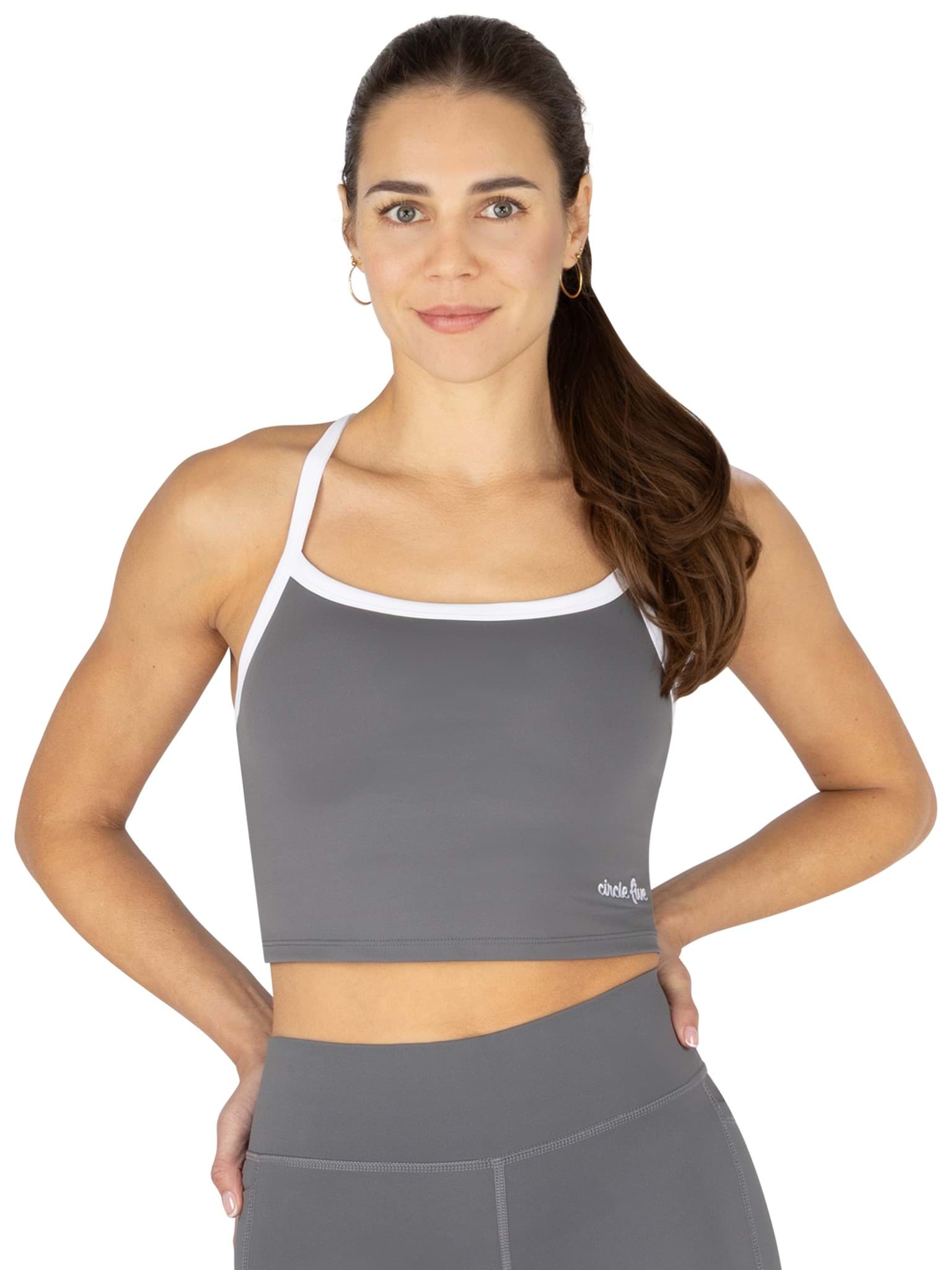 Bild von Sporttop mit integriertem BH mit leichter Stützkraft Anthrazit