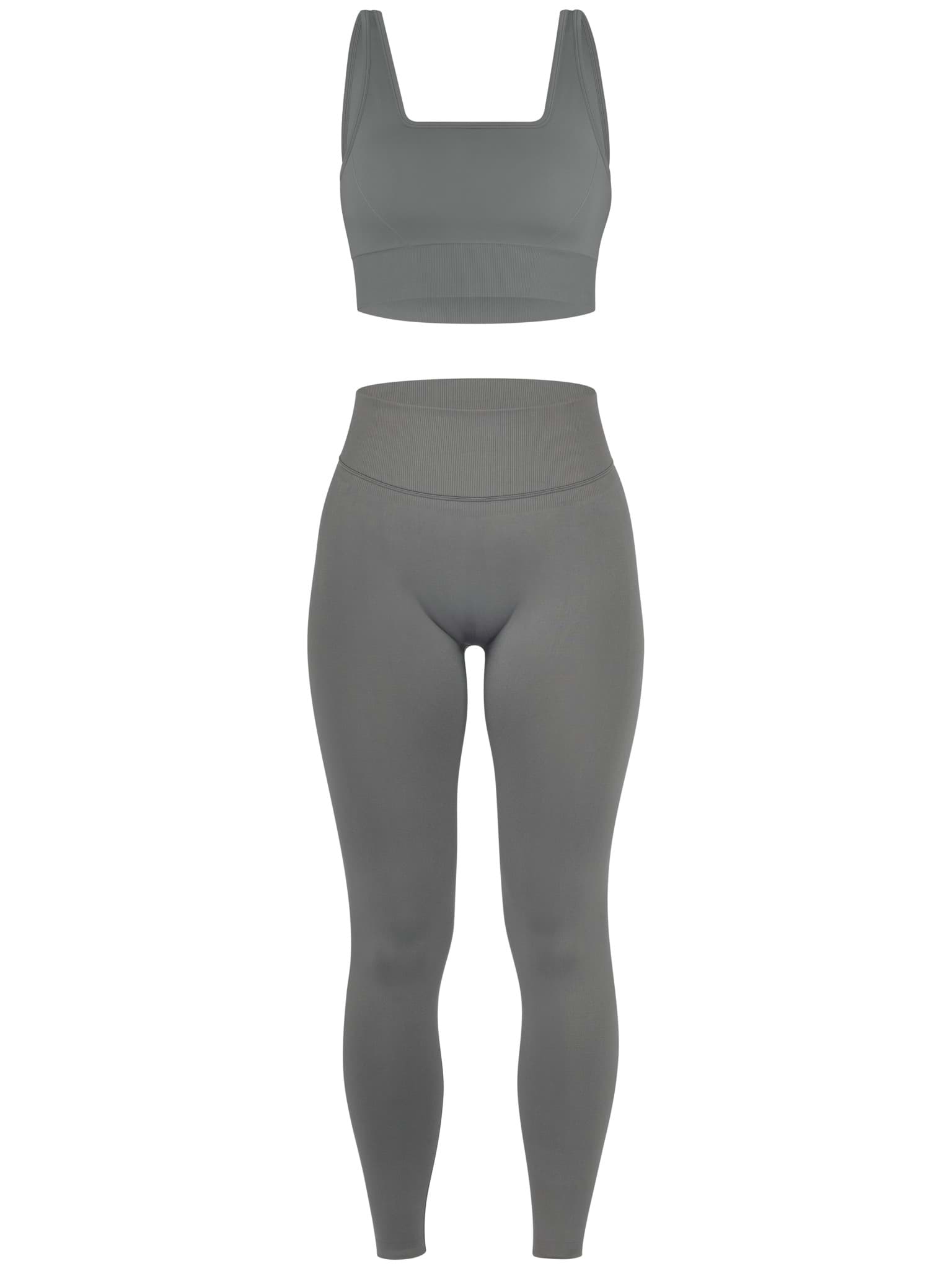 Bild von Scrunch Shape Set (Push-Up Leggings und Medium Support Sport-BH) Anthrazit