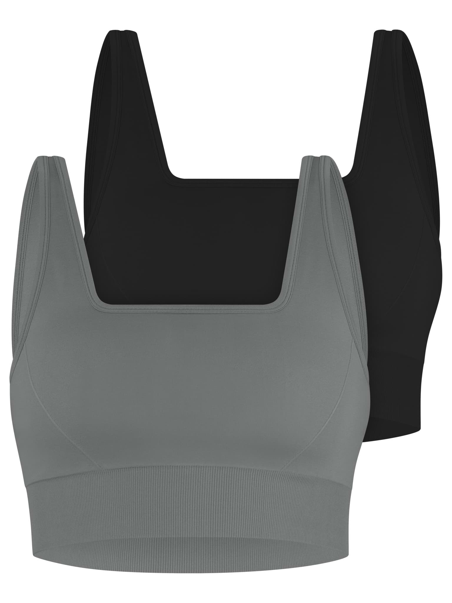 Bild von Sport-BH Doppelpack (2× Medium Support Sport-BH) Schwarz/Anthrazit