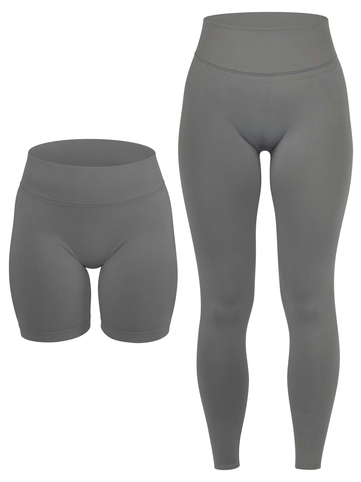 Bild von Scrunch Shape Set (Push-Up Shorts und Push-Up Leggings) Anthrazit