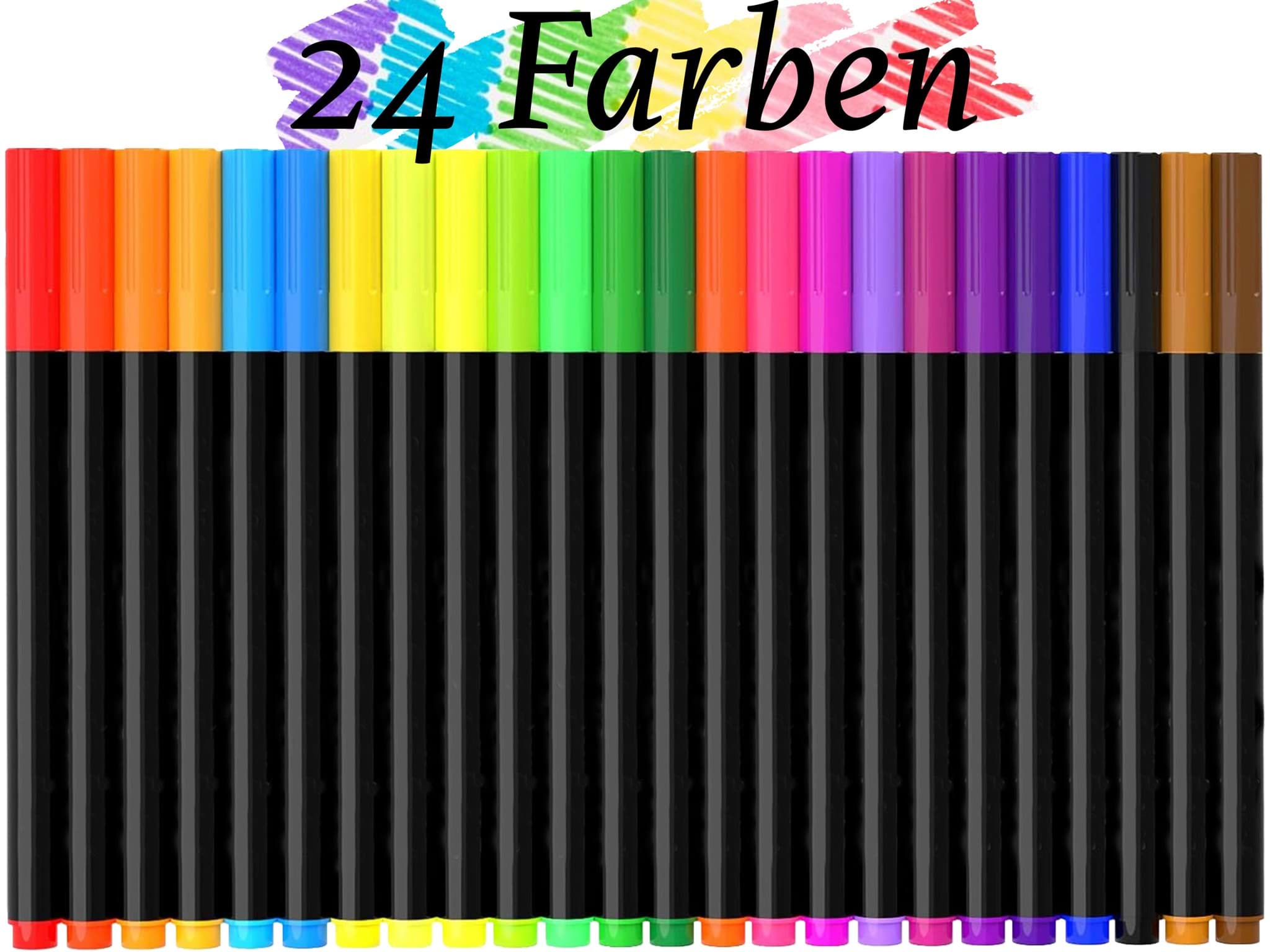 Bild von 24 Textilstifte Waschmaschinenfest Bunt, Stoffmalfarben Bunt