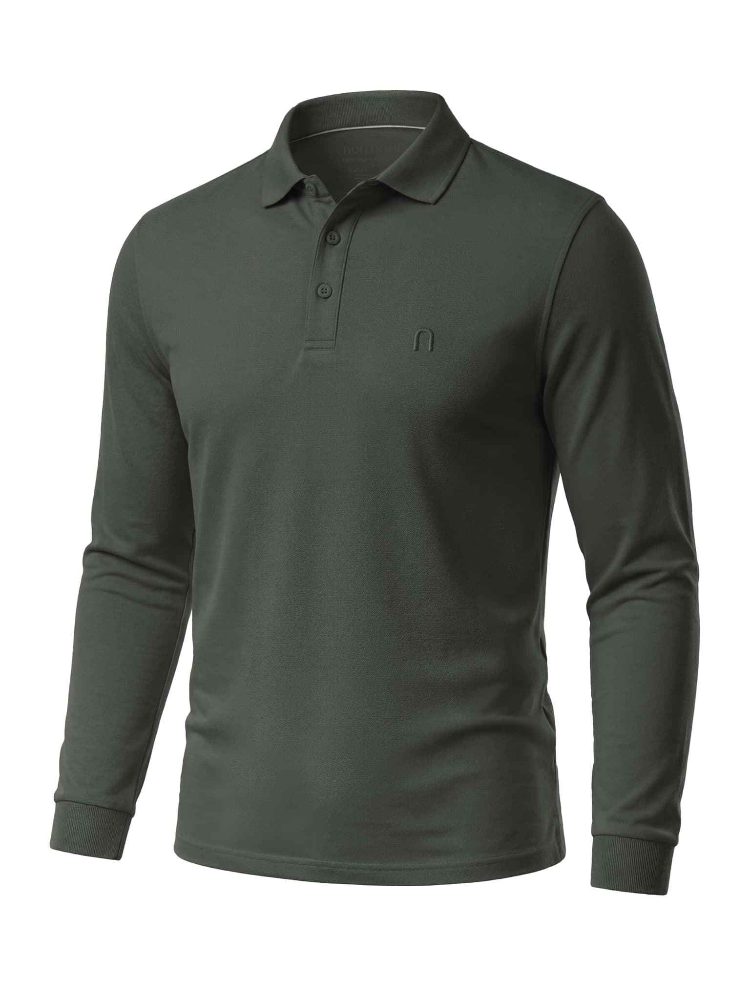Bild von Herren Langarm Poloshirt „Lyroe“ Anthrazit