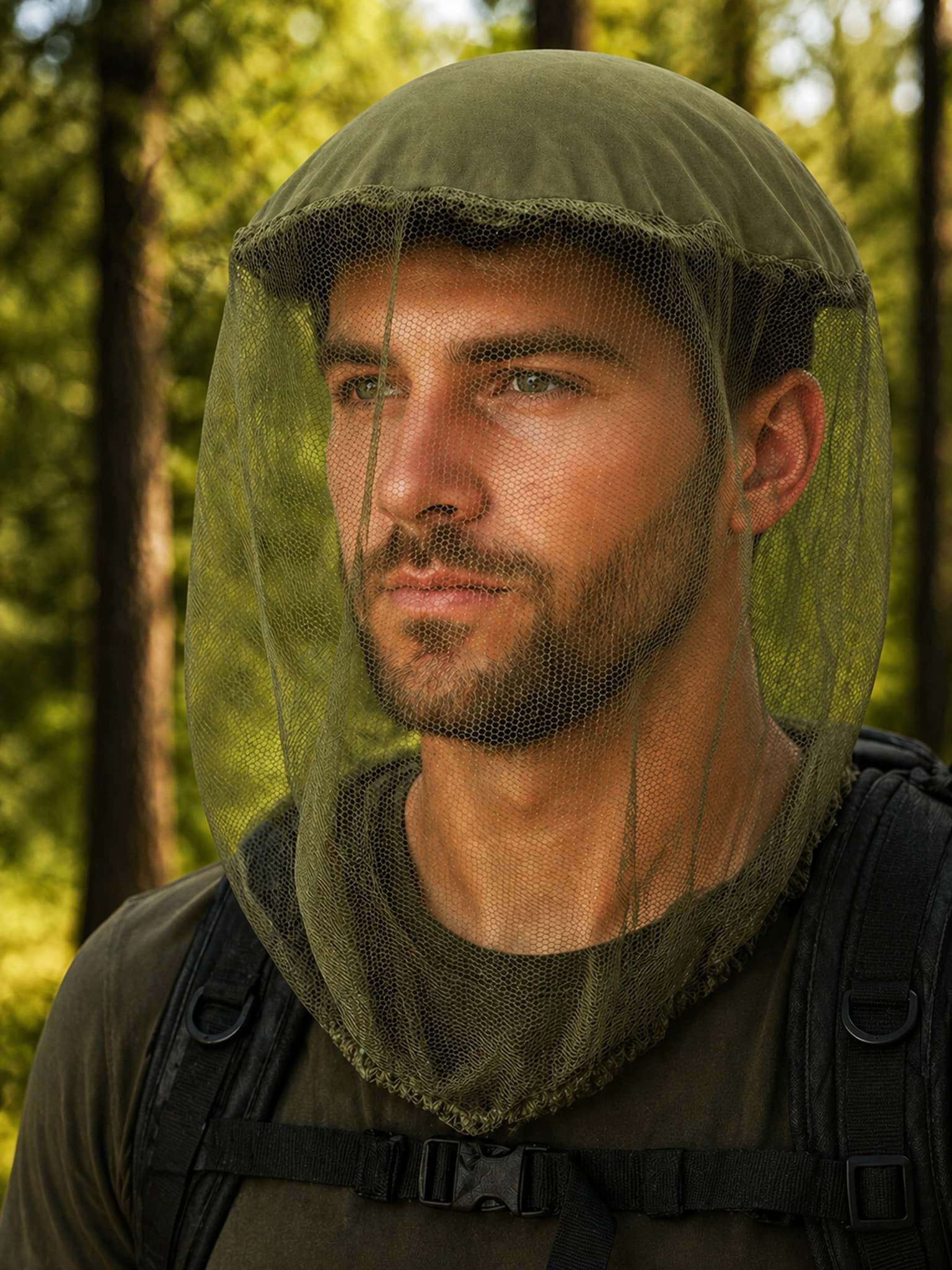 Bild von Tropisches Moskito-Kopfnetz Oliv