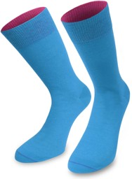 Bild von 1 Paar Socken „Bi-Color“ mit farbig abgesetztem Bund