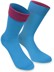 Bild von 1 Paar Socken „Bi-Color“ mit farbig abgesetztem Bund Türkis/Beere