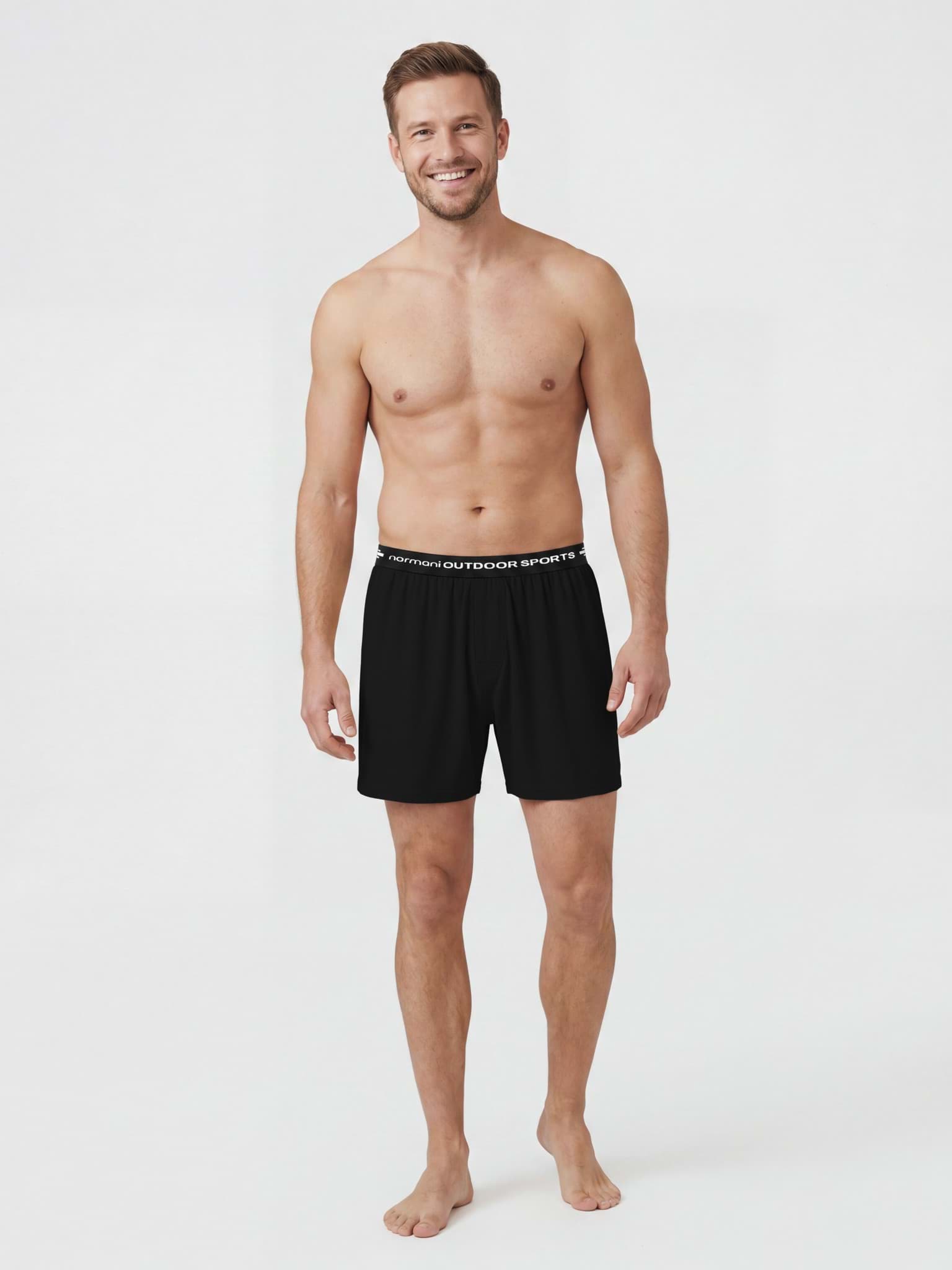 Bild von Herren Merino Boxershorts „Yanerbie“ Schwarz