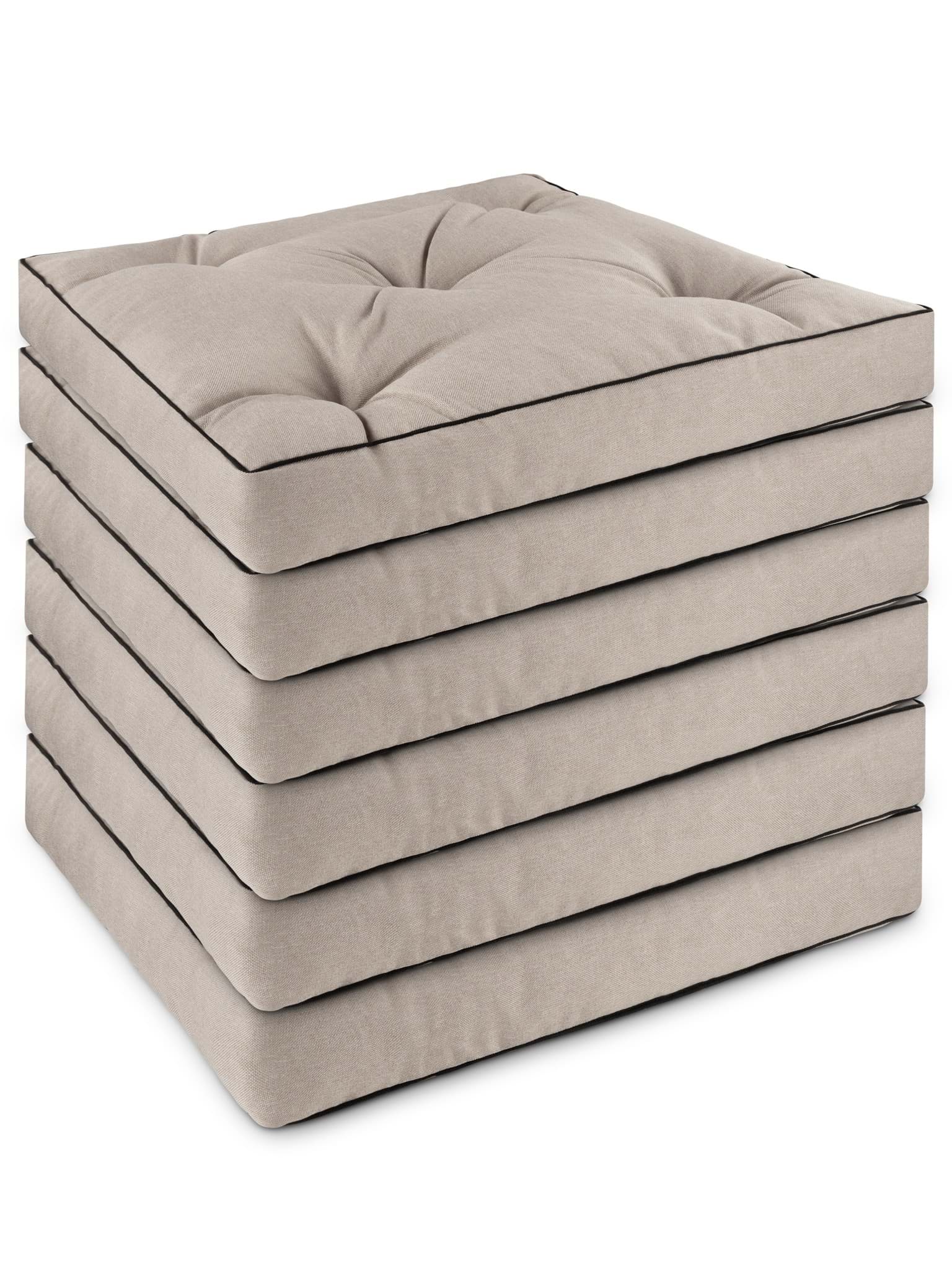Bild von 6 Stuhlkissen 58x58 cm „Cartagena“ Beige