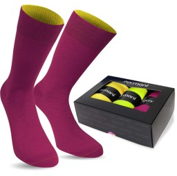 Bild von 3 Paar Bi-Color Socken im Farbset Gelb/Limette/Magenta