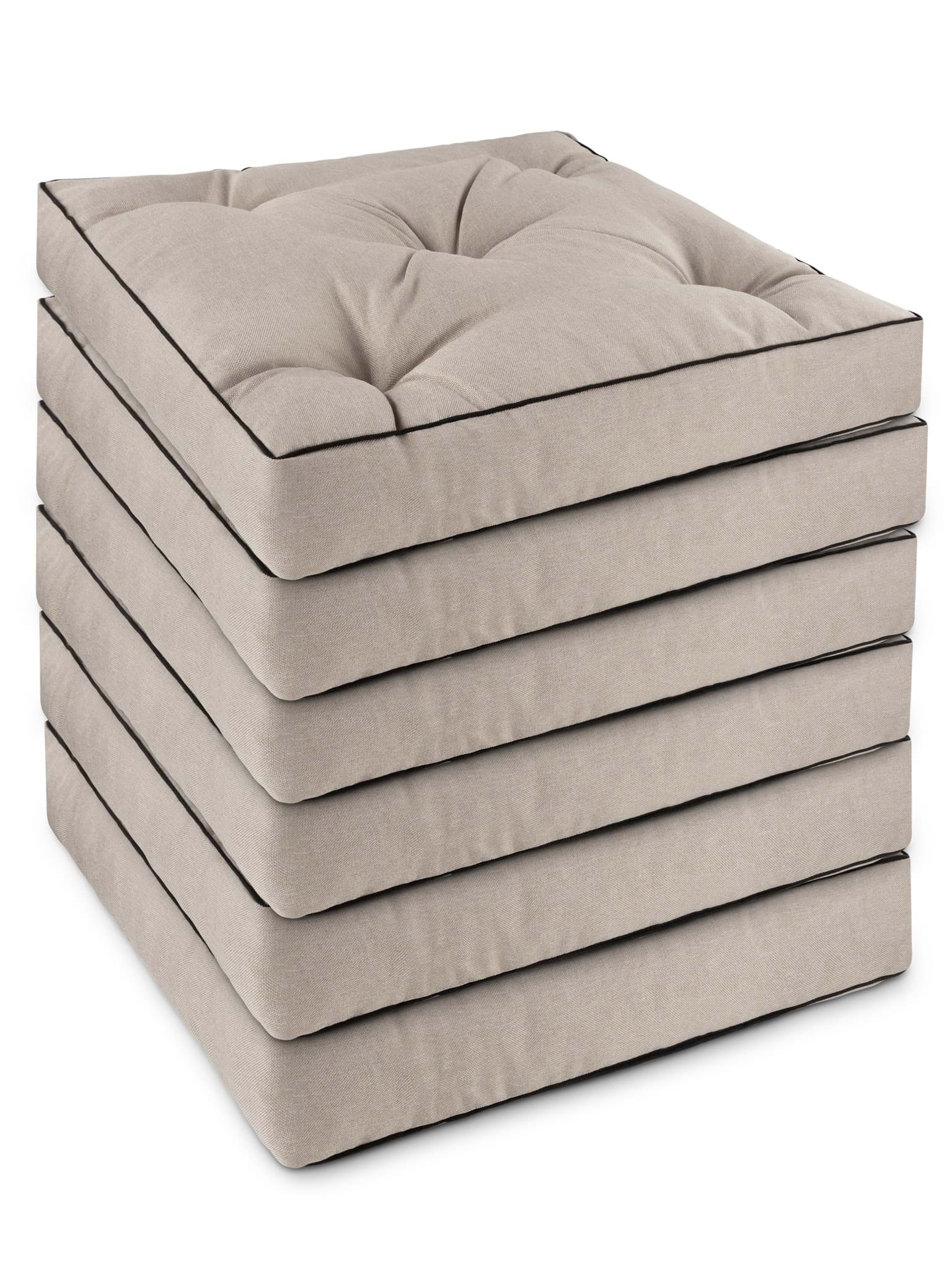 Bild von 6 Stuhlkissen 50x50 cm „Valletta“ Beige