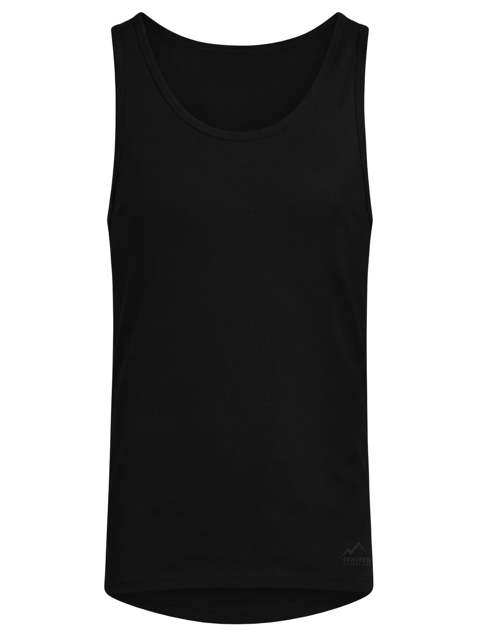 Bild von Herren Merino Unterhemd „Yulara“ Schwarz
