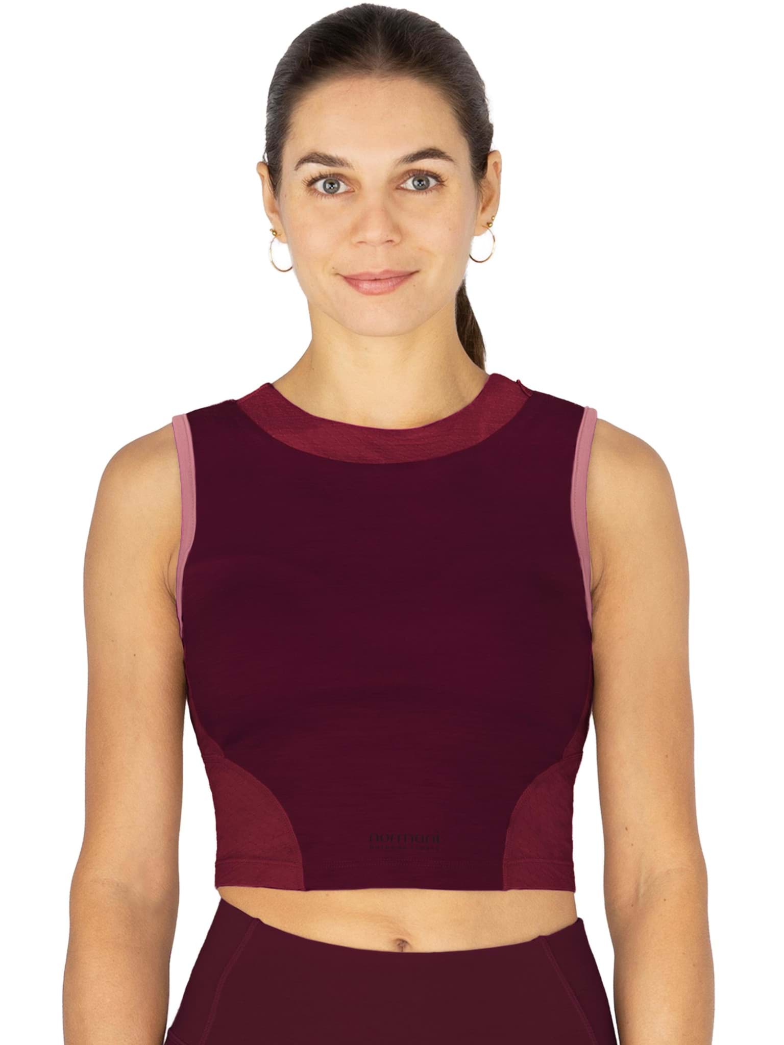 Bild von Damen Merino Crop Top „Portsea“ Rot