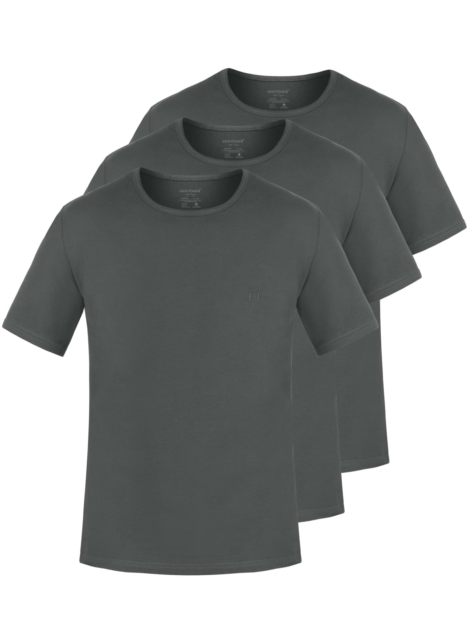 Bild von 3er Set Herren T-Shirts aus Bio-Baumwolle „Nyons“ Anthrazit