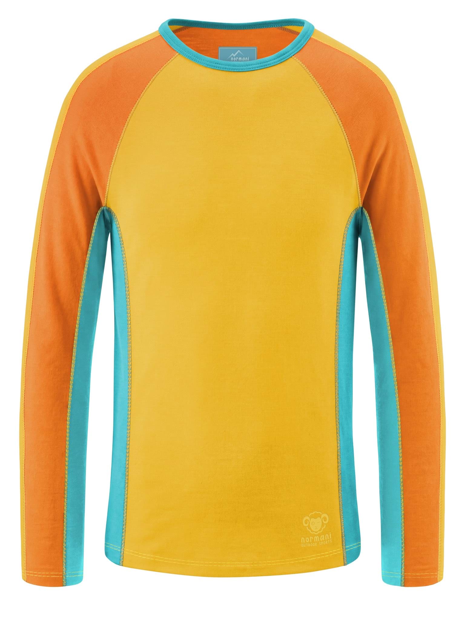 Bild von Kinder Merino Langarm „Derby“ Orange