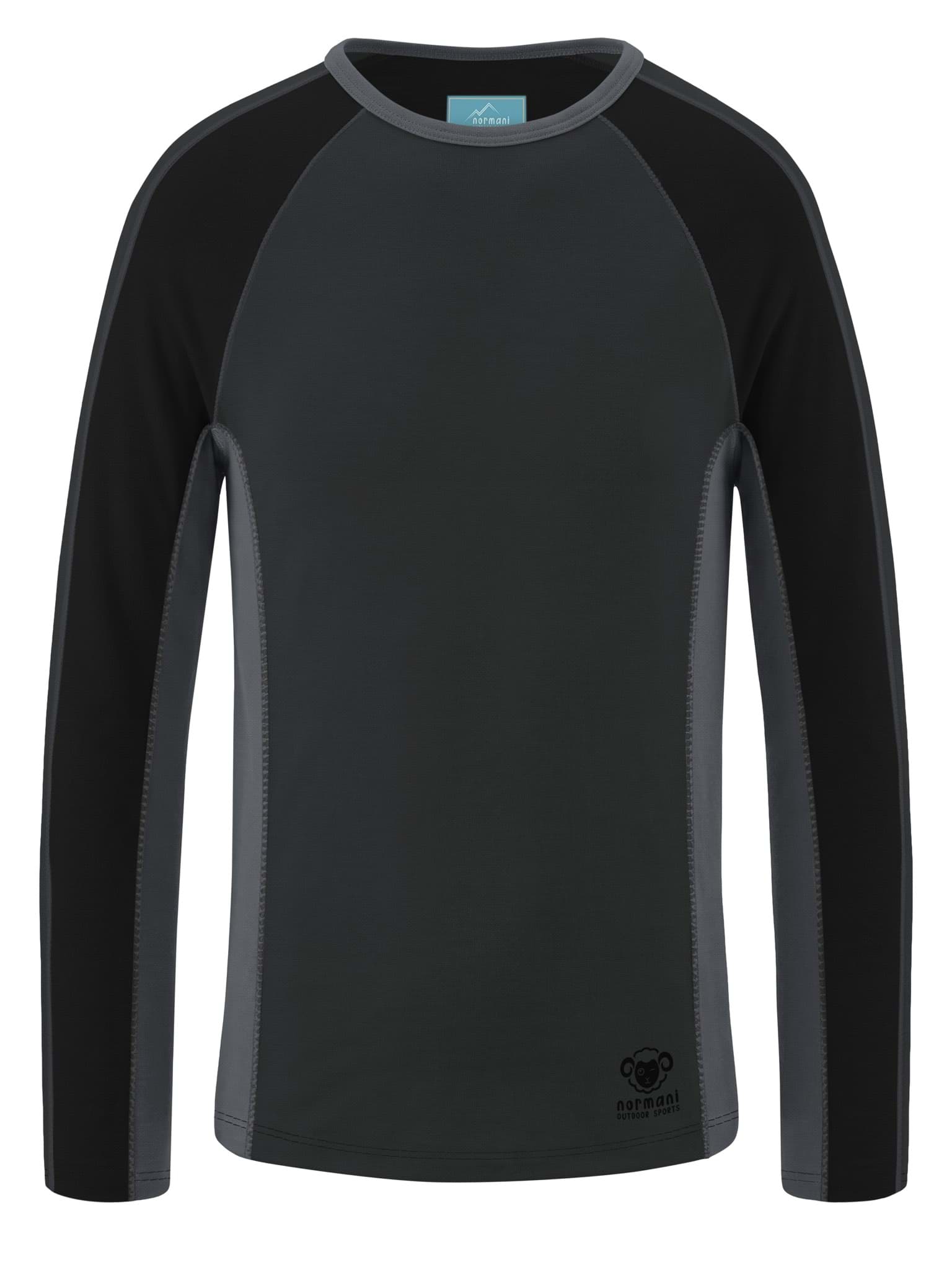 Bild von Kinder Merino Langarm „Derby“ Schwarz