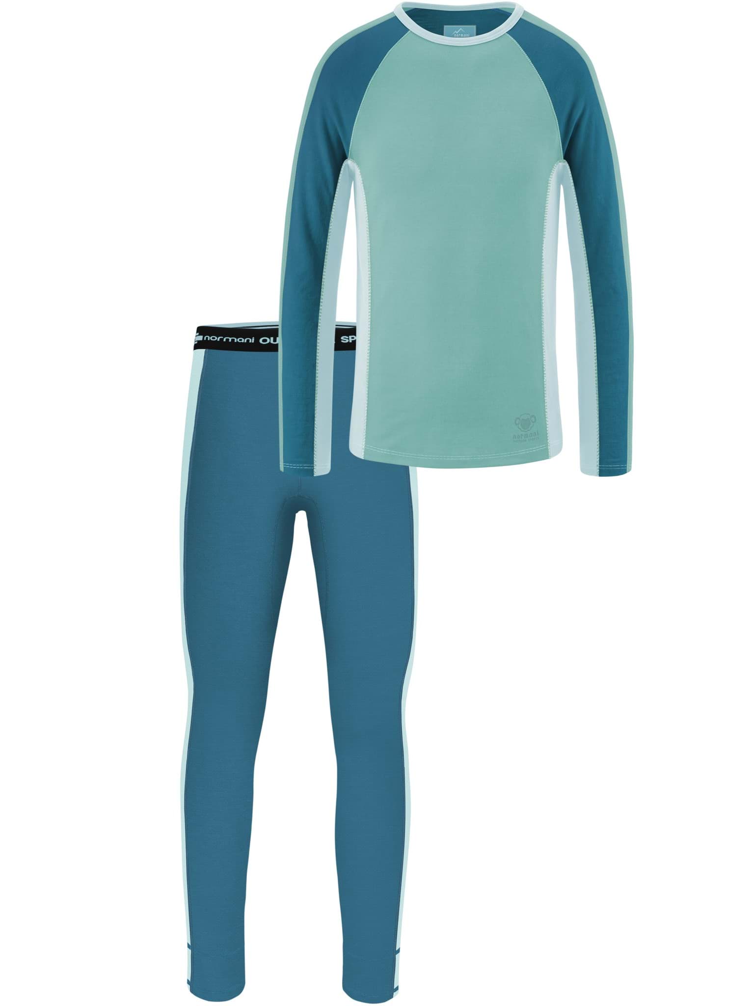 Bild von Merino Langarm „Derby“ und Merino Unterhose „Barunga“ Blau