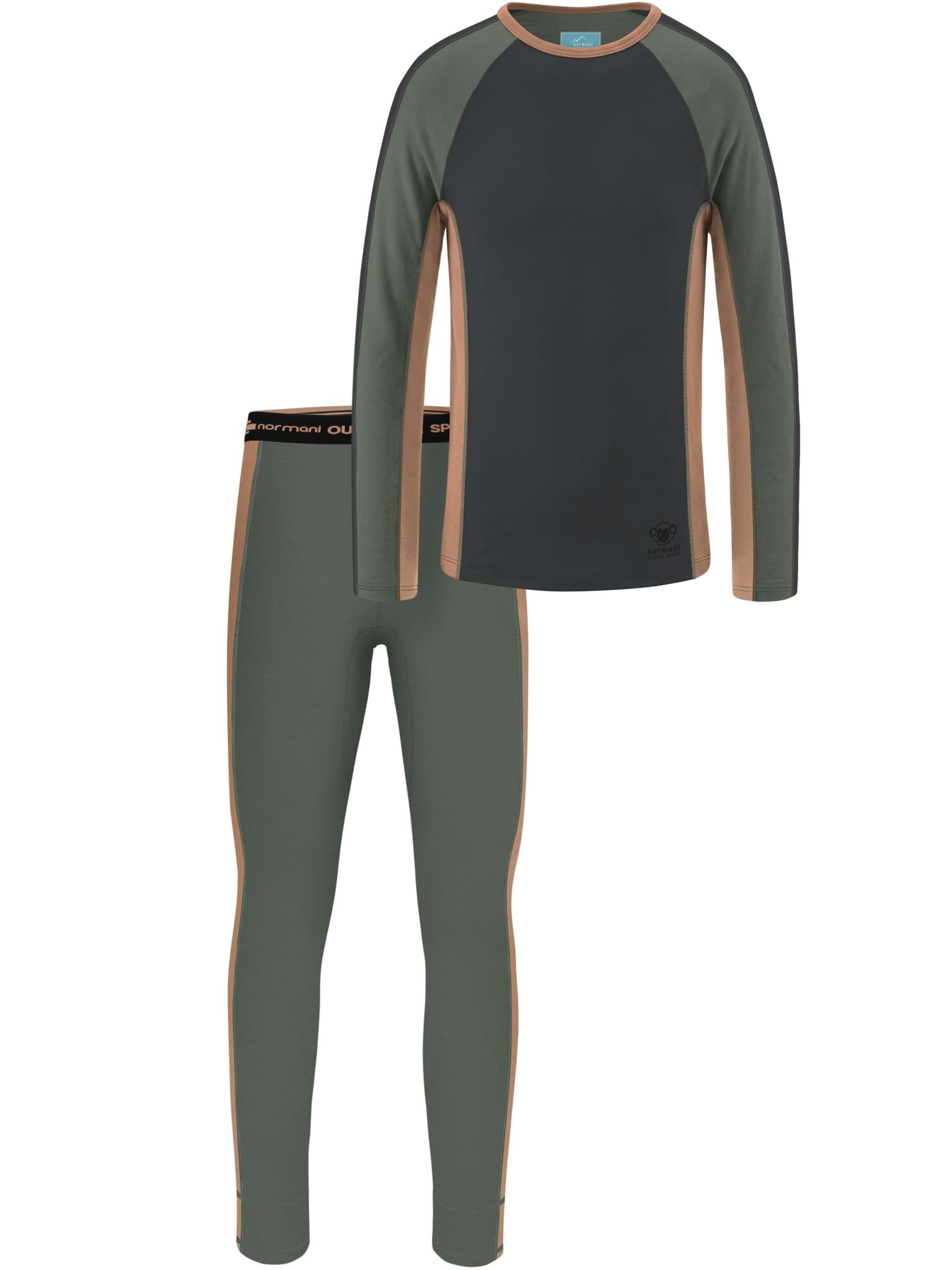 Bild von Merino Langarm „Derby“ und Merino Unterhose „Barunga“ Grün
