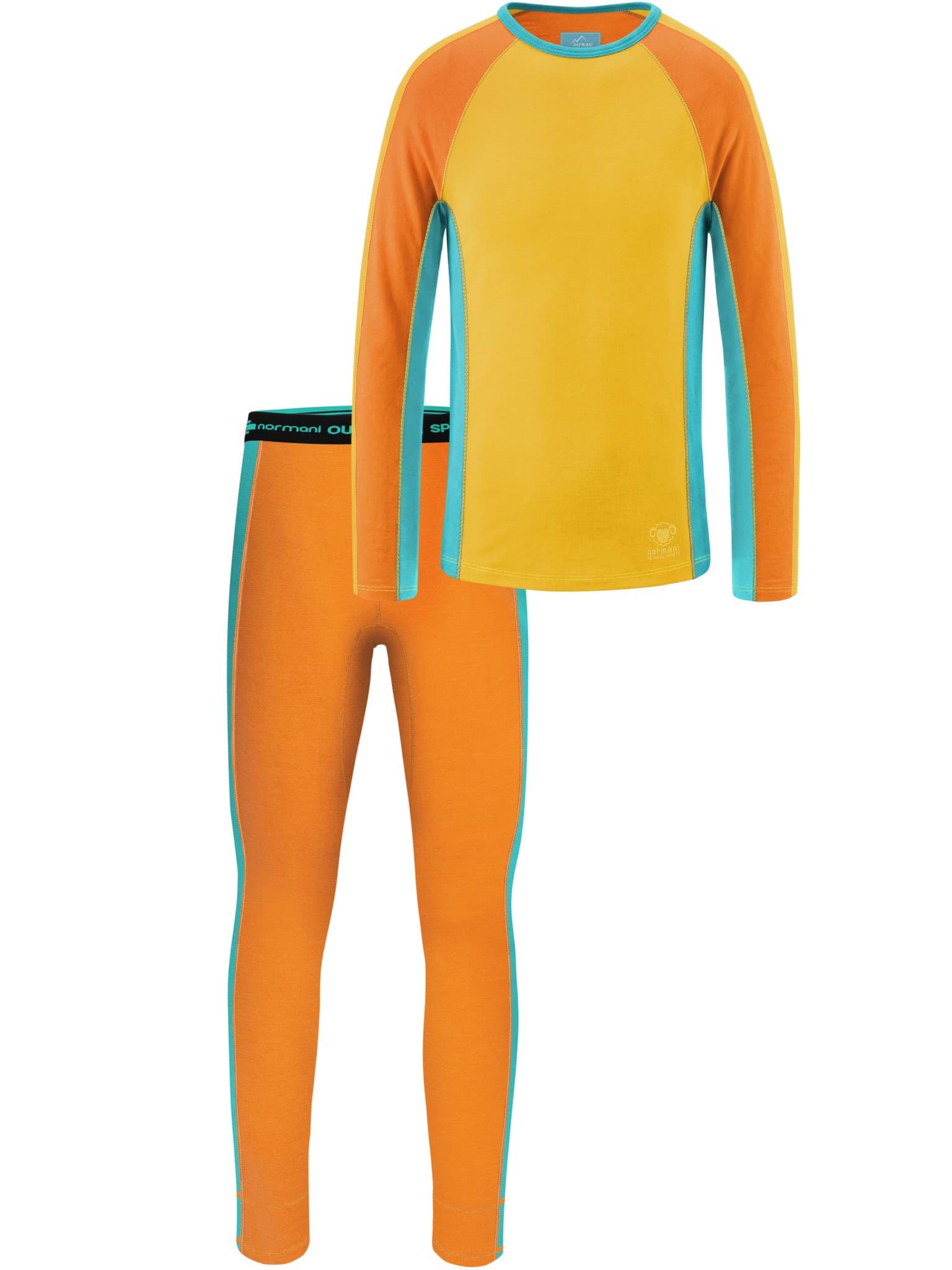 Bild von Merino Langarm „Derby“ und Merino Unterhose „Barunga“ Orange