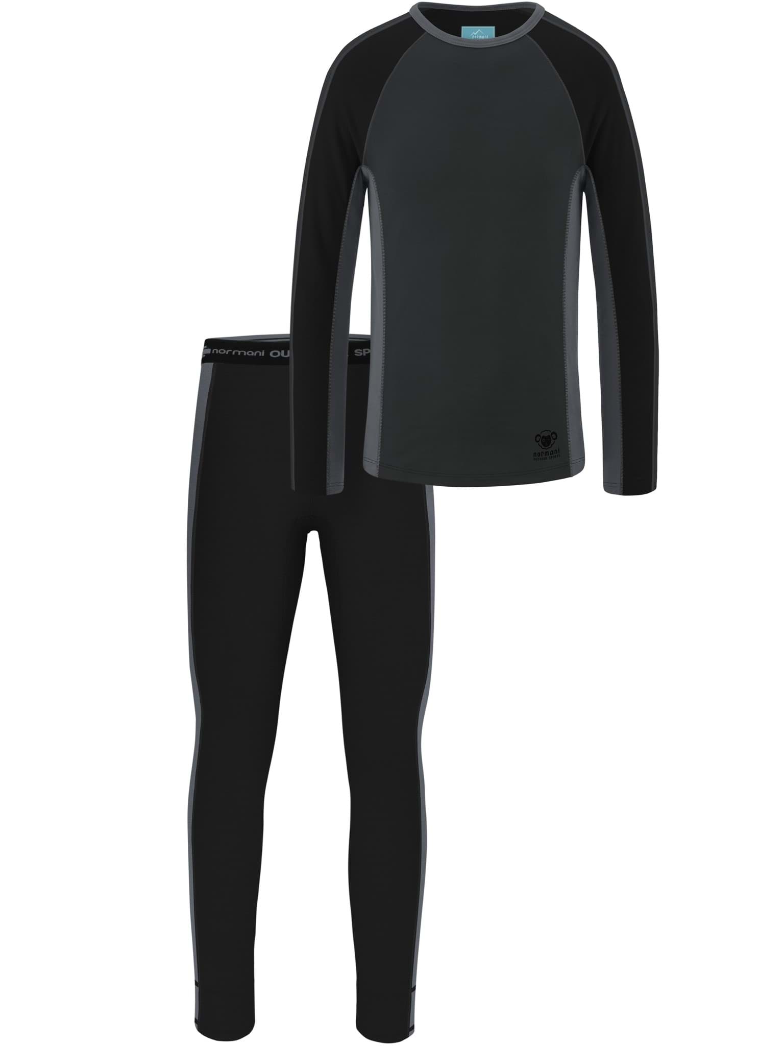 Bild von Merino Langarm „Derby“ und Merino Unterhose „Barunga“ Schwarz