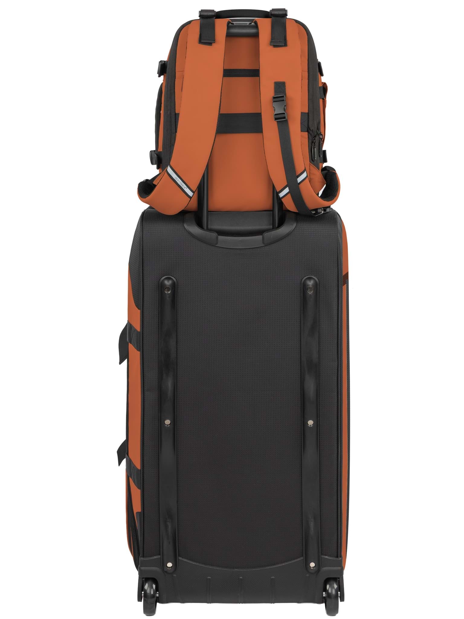 Bild von Reiseset aus Reisetrolley und erweiterbarem Handgepäck-Rucksack Orange