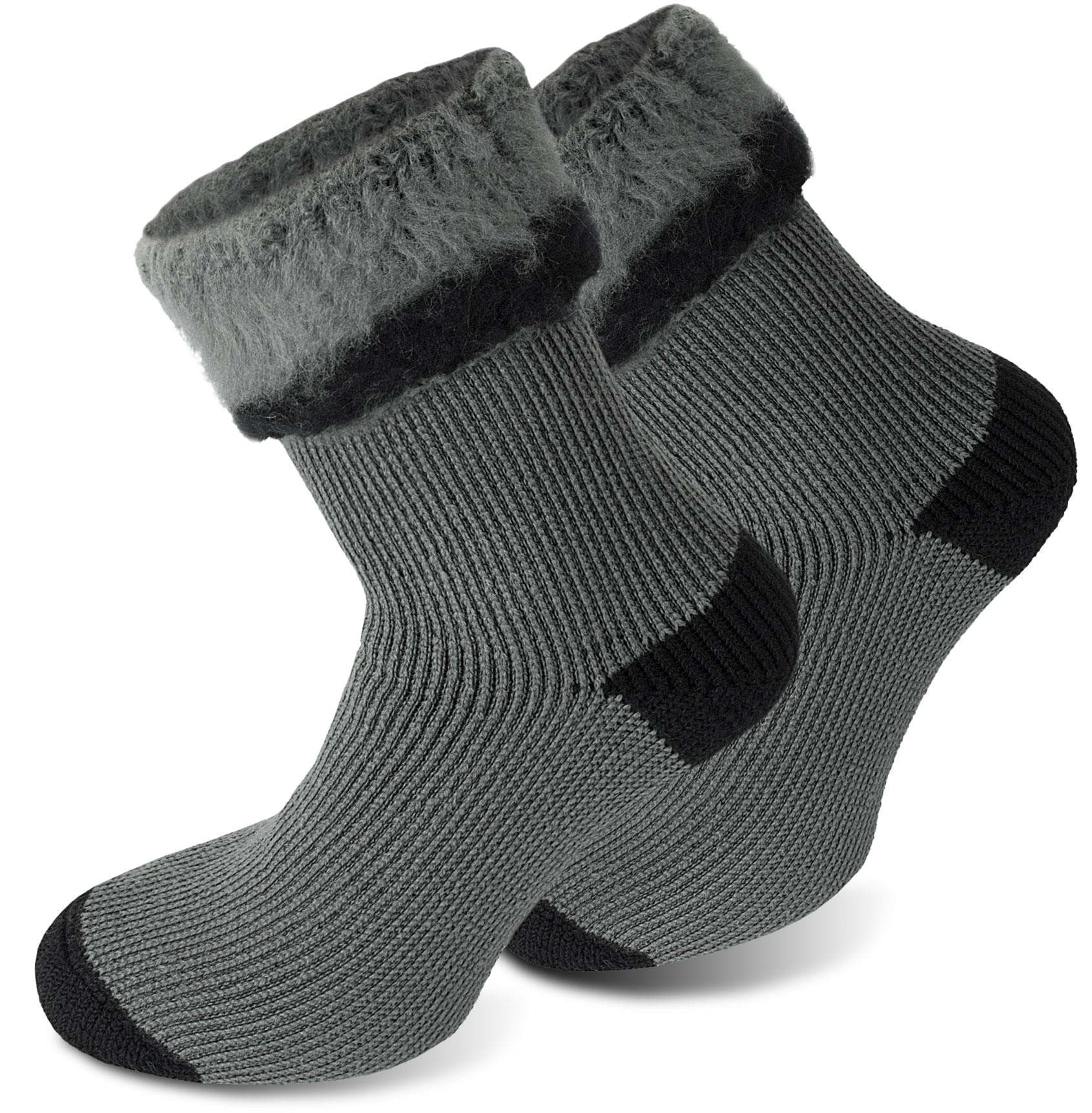 Bild von 1 Paar Polar Husky Wintersocken „Extrem Hot“ Grau/Schwarz