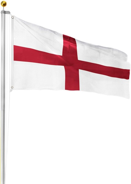 Bild von Fahnenmast 6,80 m mit Flagge 90 cm × 150 cm England