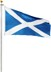 Bild von Fahnenmast 7,50 m mit Flagge 90 cm × 150 cm Schottland