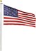 Bild von Fahnenmast 7,50 m mit Flagge 90 cm × 150 cm USA