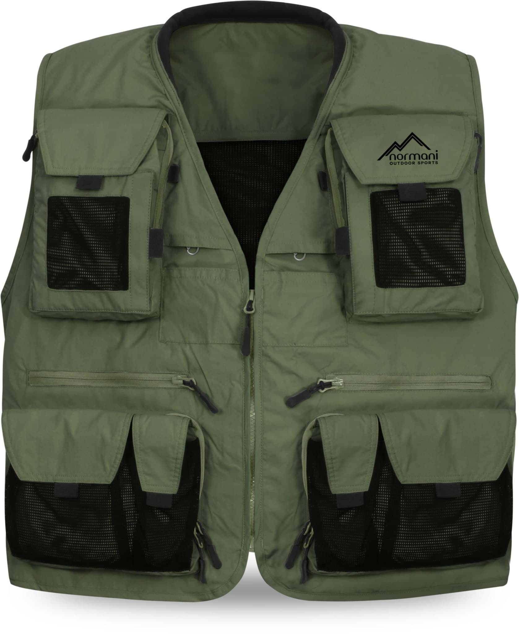 Bild von Herren Outdoor-Weste „Kajikia“ Oliv/Schwarz