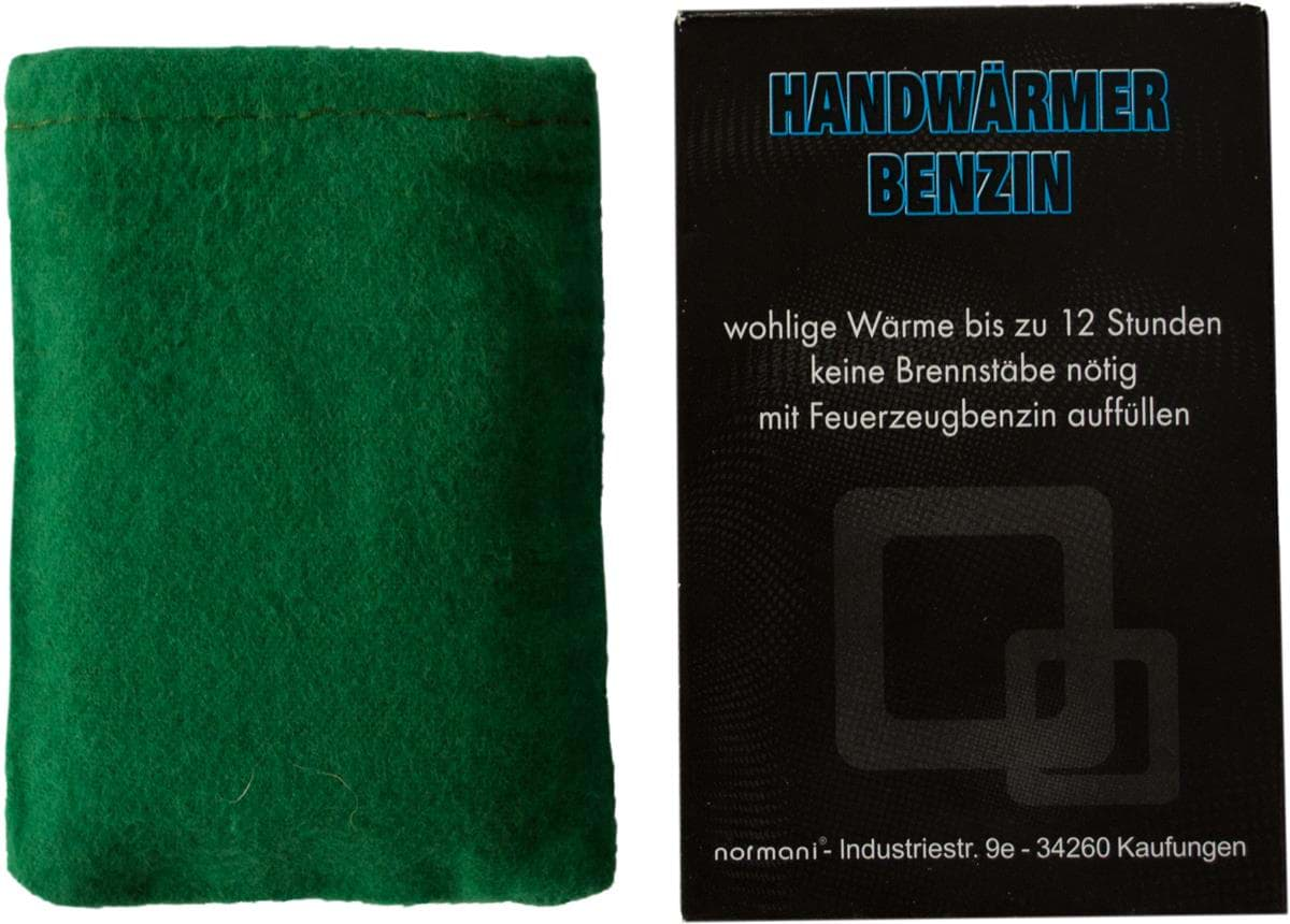 . Benzin-Handwärmer mit Tasche