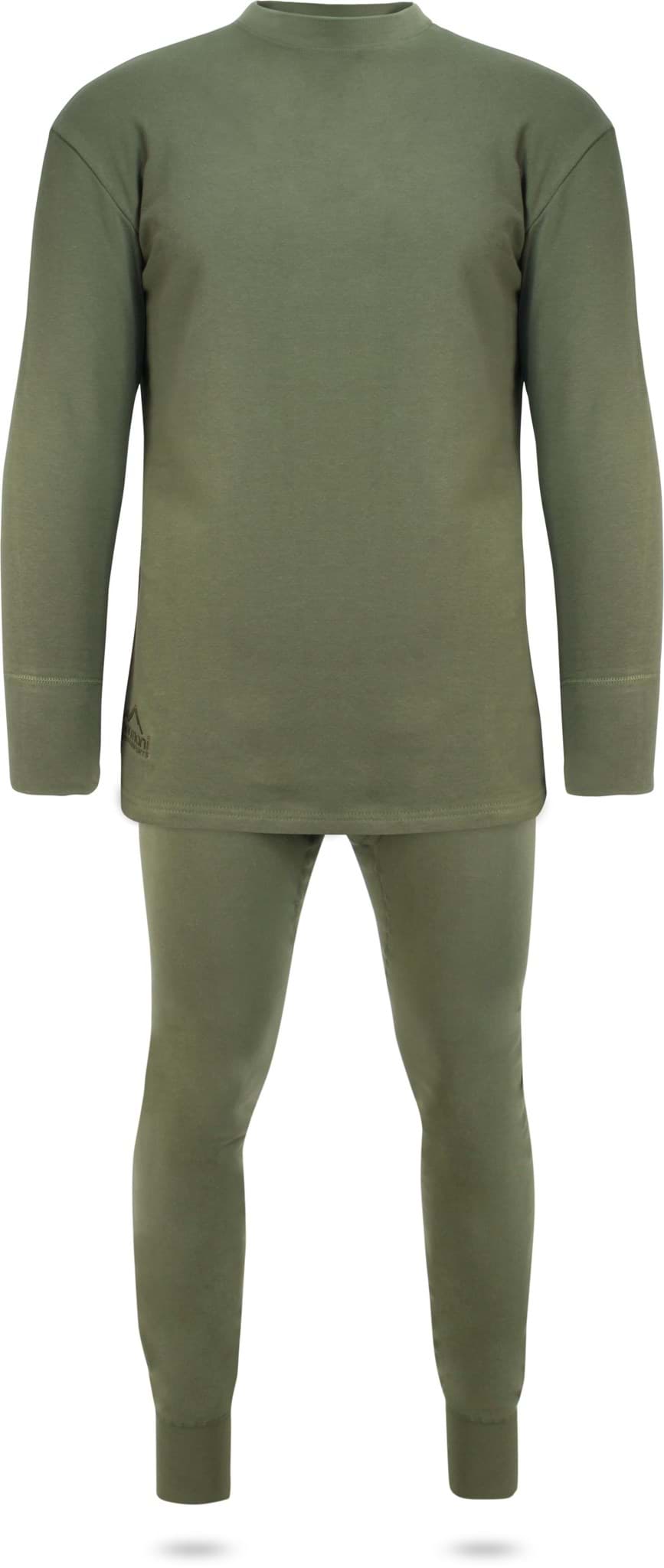 Bild von Herren Winter Plüschunterwäsche Set Oliv