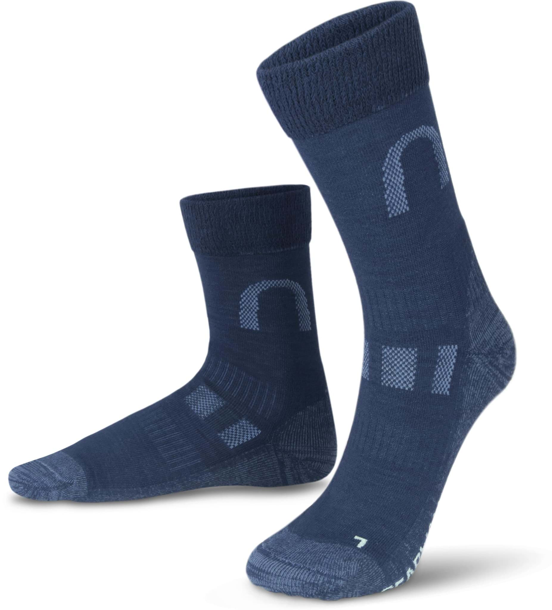 Bild von 2 Paar Merinowollsocken Wander- und Trekkingsocken „Melton“ Blau