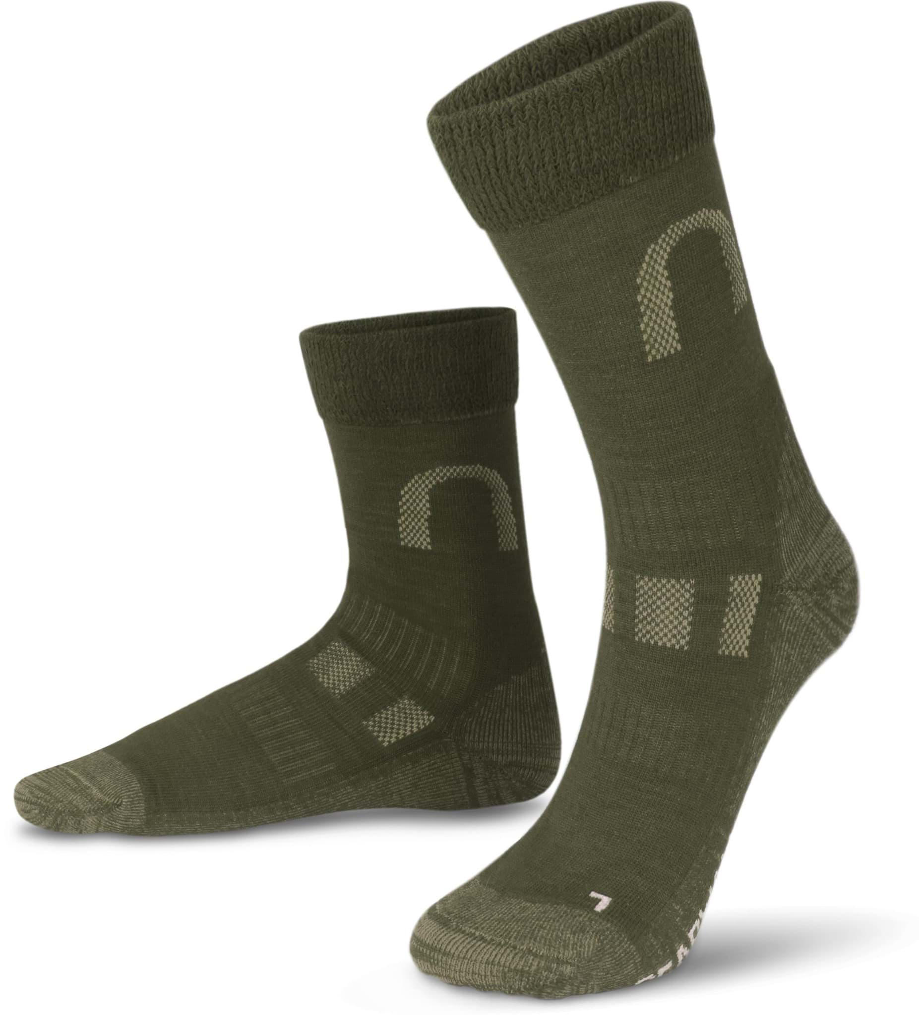 Bild von 2 Paar Merinowollsocken Wander- und Trekkingsocken „Melton“ Oliv