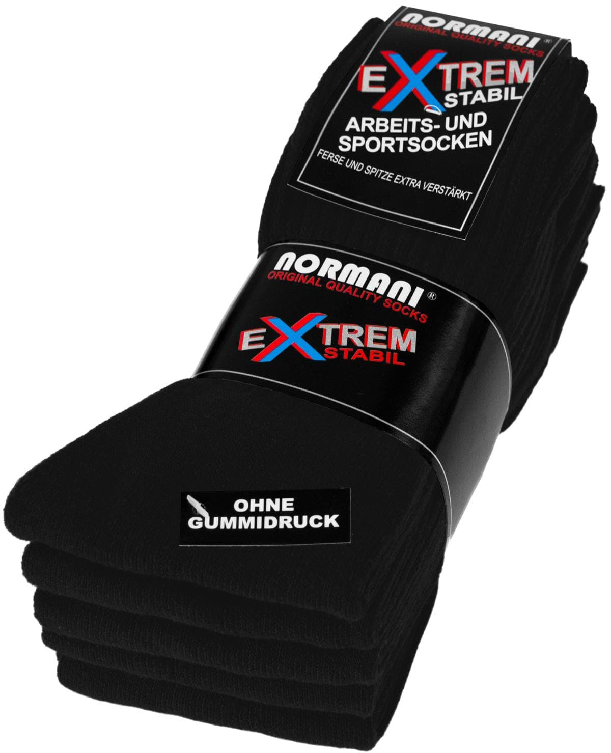 Bild von 5 Paar Arbeits- und Sportsocken „Extrem“ Schwarz