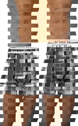 Zeige Details für 6 Stück Retro Boxershorts aus Baumwolle Scottish Check - Black Grey Bild von 6 Stück Retro Boxershorts aus Baumwolle Scottish Check - Black Grey