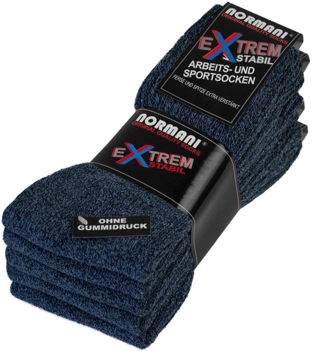 Bild von 5 Paar Arbeits- und Sportsocken „Extrem“ Blau meliert