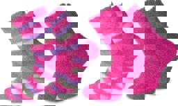 Zeige Details für 2 Paar Kuschel-Socken Ringel Pink Bild von 2 Paar Kuschel-Socken Ringel Pink