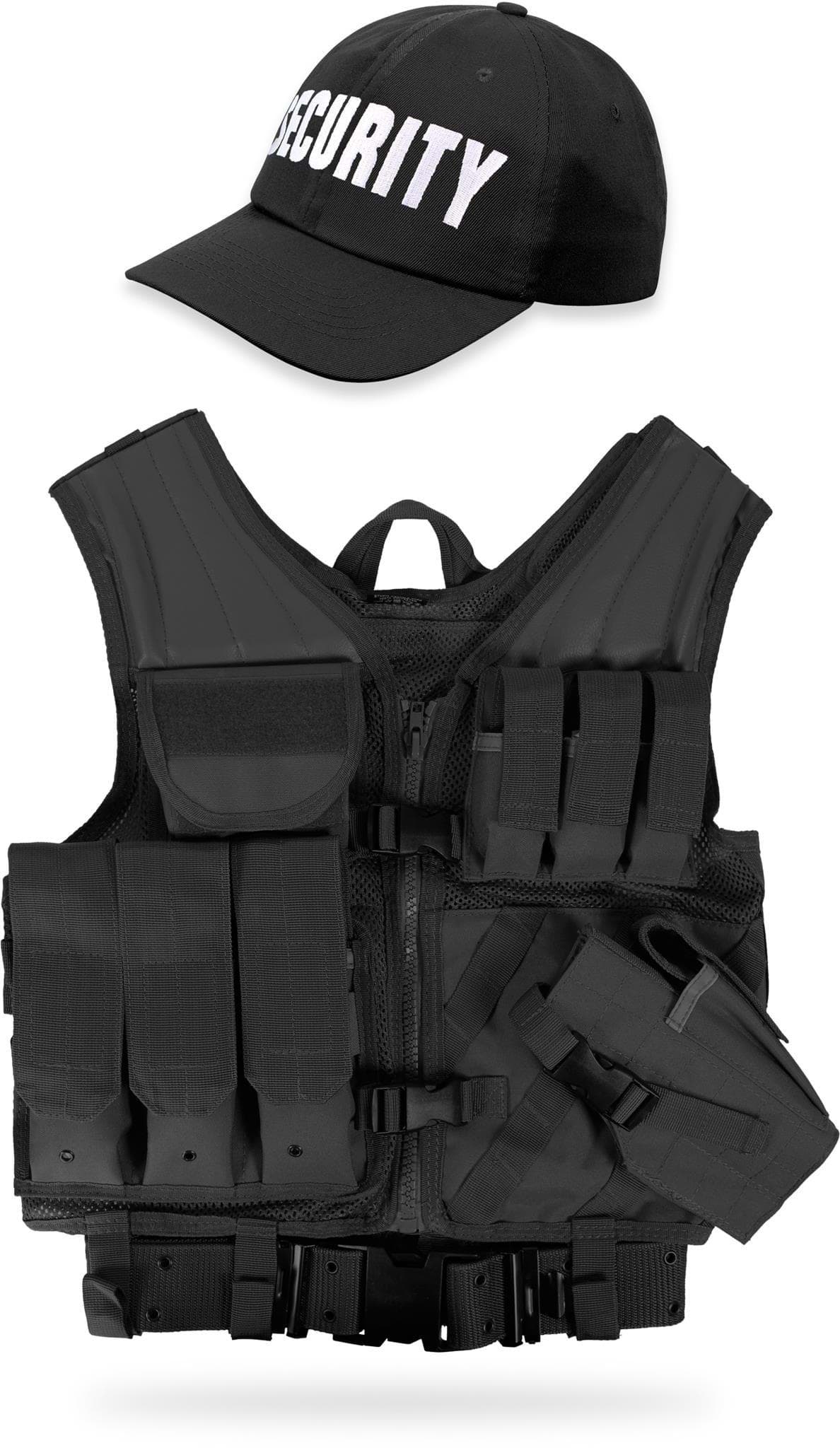 Bild von Taktische USMC Weste mit Holster, Lochkoppel mit passender Cap aus Baumwolle Security