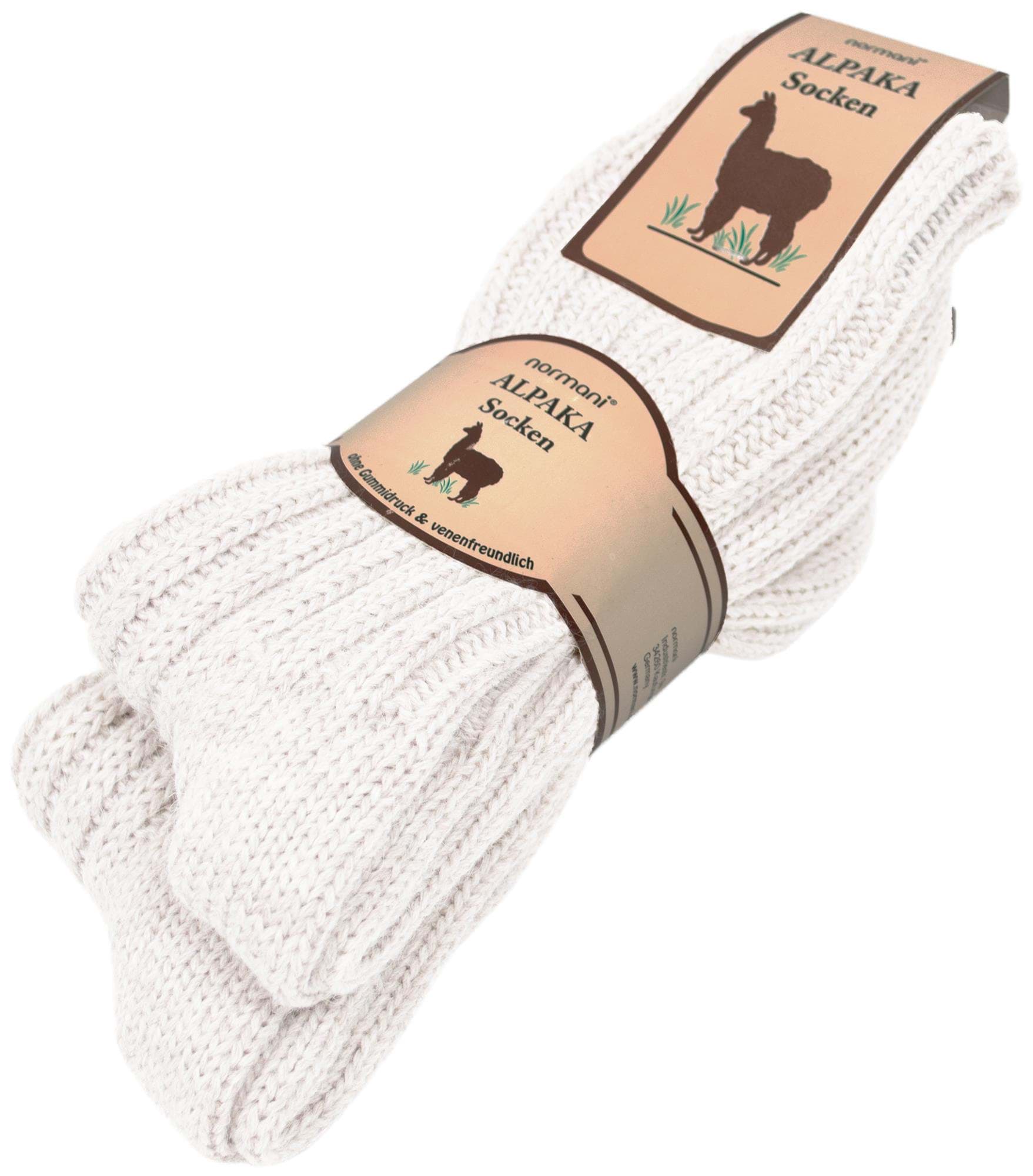 Bild von 2 Paar Alpaka-Socken Wollweiß