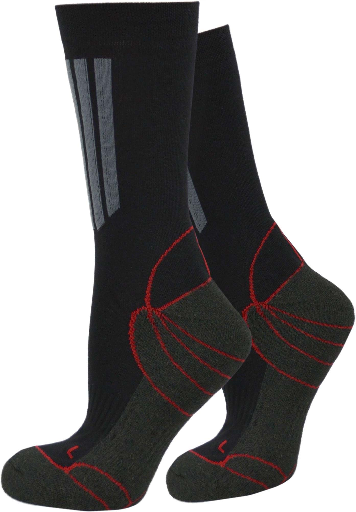 Bild von 2 Paar Allround-Sportsocken mit X-Static Schwarz/Grau/Rot