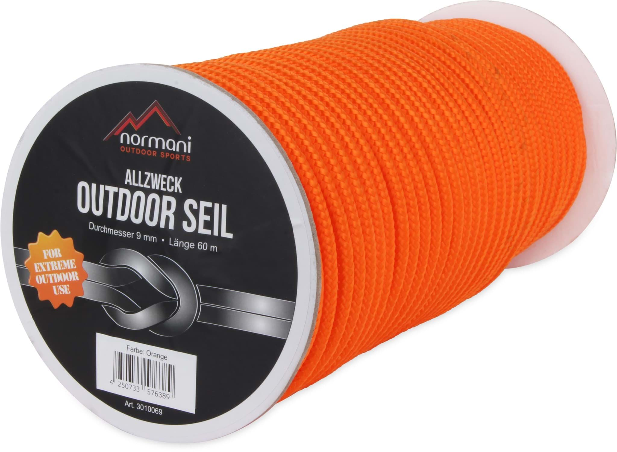 Bild von Allzweck-Outdoor-Seil „Manning“ 9 mm x 60 m Orange