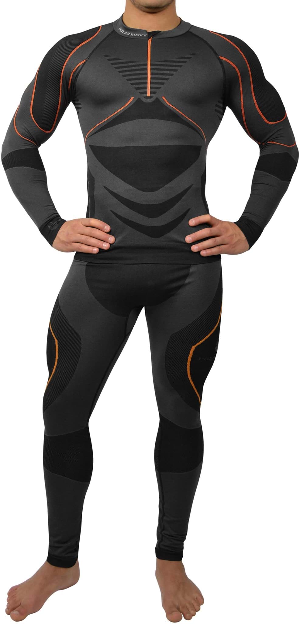 Bild von Herren-Funktionsunterwäsche - Unterhemd & -hose Orange