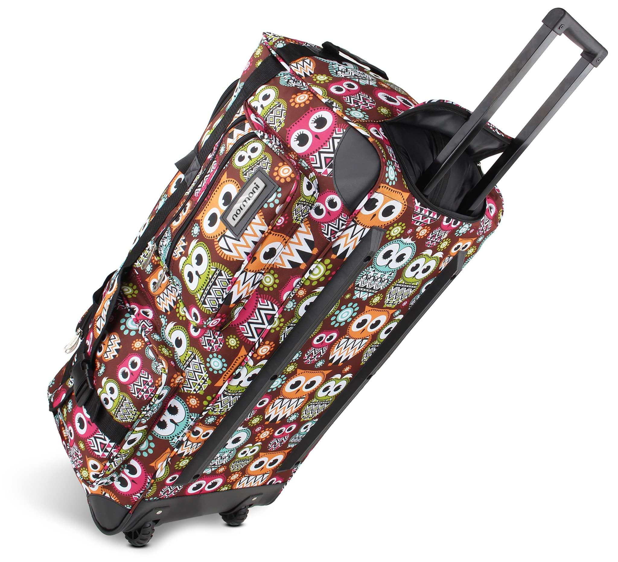 Bild von Reisetasche mit 2 Rädern „Jumbus 100“ Retro Owl